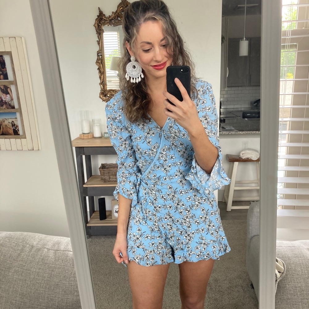 Anthropology Compare to: Vintage Blue Romper